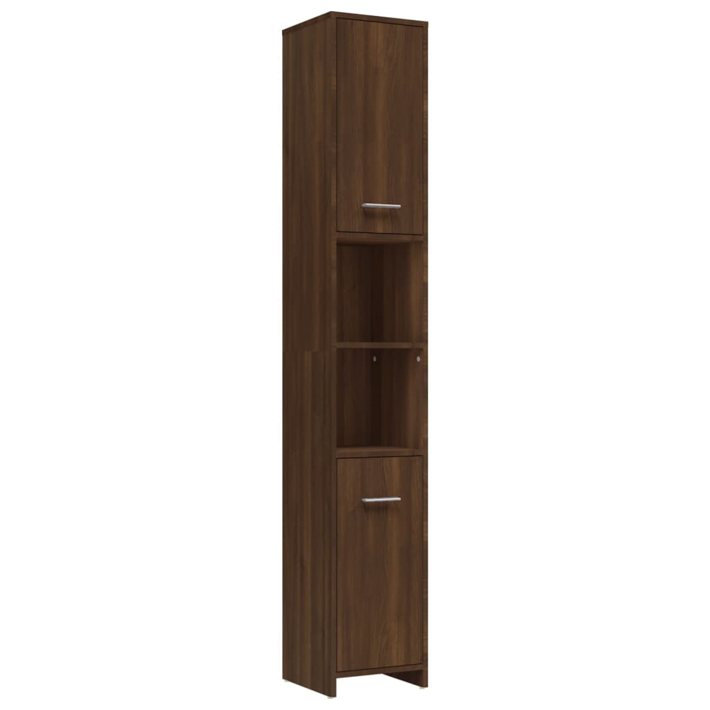 Bathroom Furniture Set Brown Oak Engineered Wood Standard