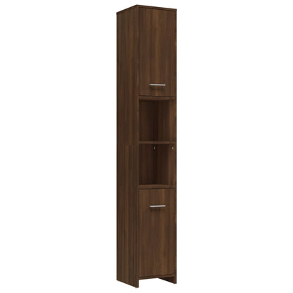 Bathroom Furniture Set Brown Oak Engineered Wood Standard