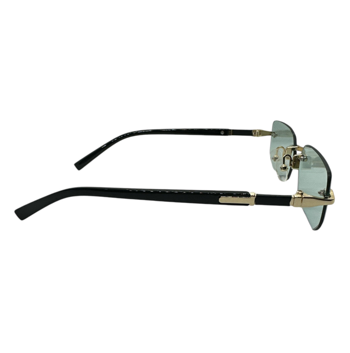 Ocean Turquoise Rimless Sunglasses for Men and Women
