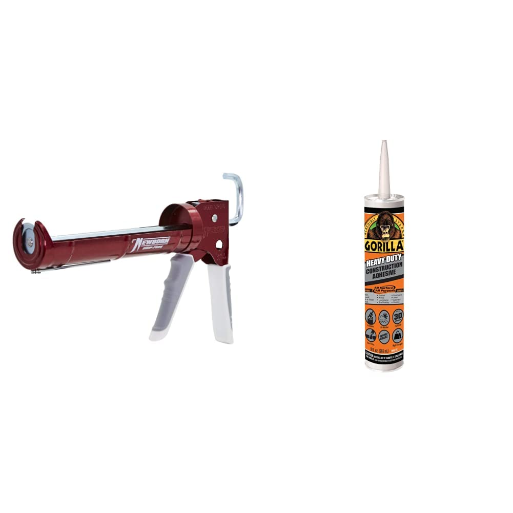 Drip-free caulking gun with smoother

