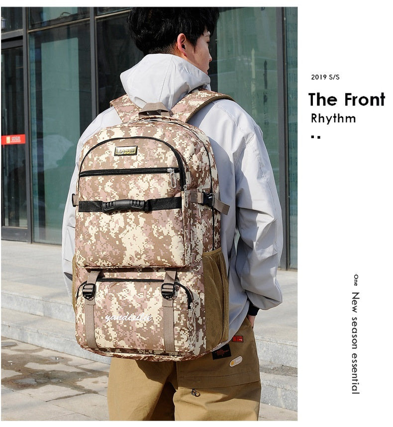 Only Self Pickup-Expanding Backpack, Durable And Retro Style Backpack, Super Large Capacity Hiking Backpack, Job-related Travel Backpack, Camping Luggage Bag