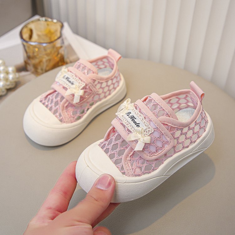 Children's Breathable Single Mesh Sports Shoes, Versatile And Fashionable Soft Soled Baby And Girl Walking Shoes