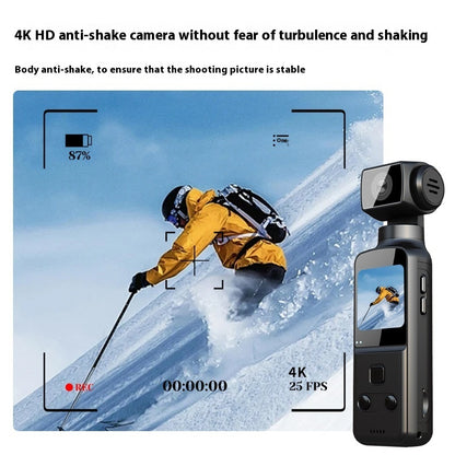 4K pocket action camera with lithium battery and carrying bag
