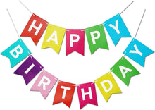 Pink Happy Birthday Banner with Gold Sparkles