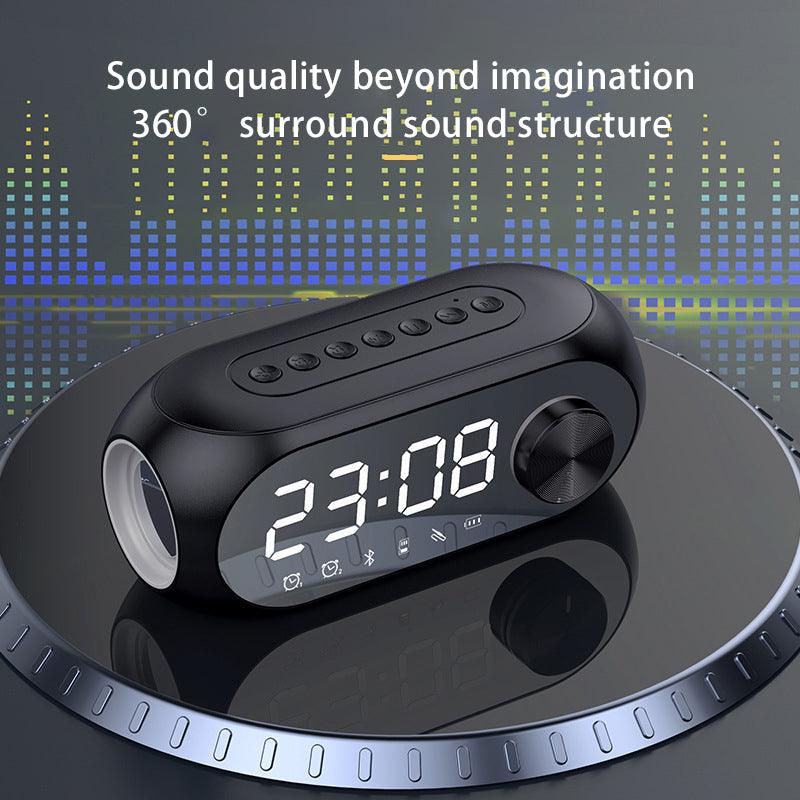 Wireless Bluetooth Speaker With Clock Alarm RGB Lights
