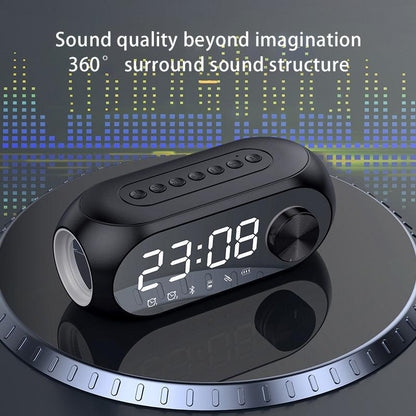 Wireless Bluetooth Speaker With Clock Alarm RGB Lights