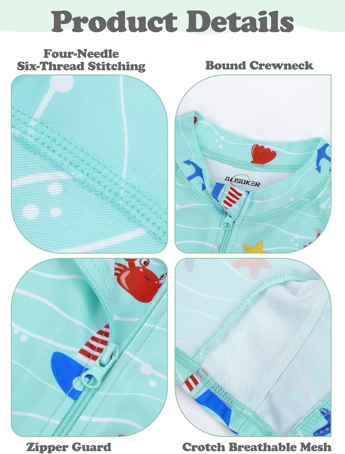 2 Pack Toddler Boys Swimsuits UPF 50+ Rash Guard