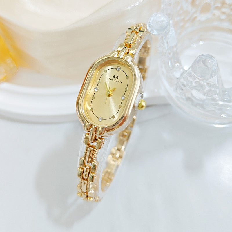 Retro Luxe Diamond-Encrusted Womens Watch