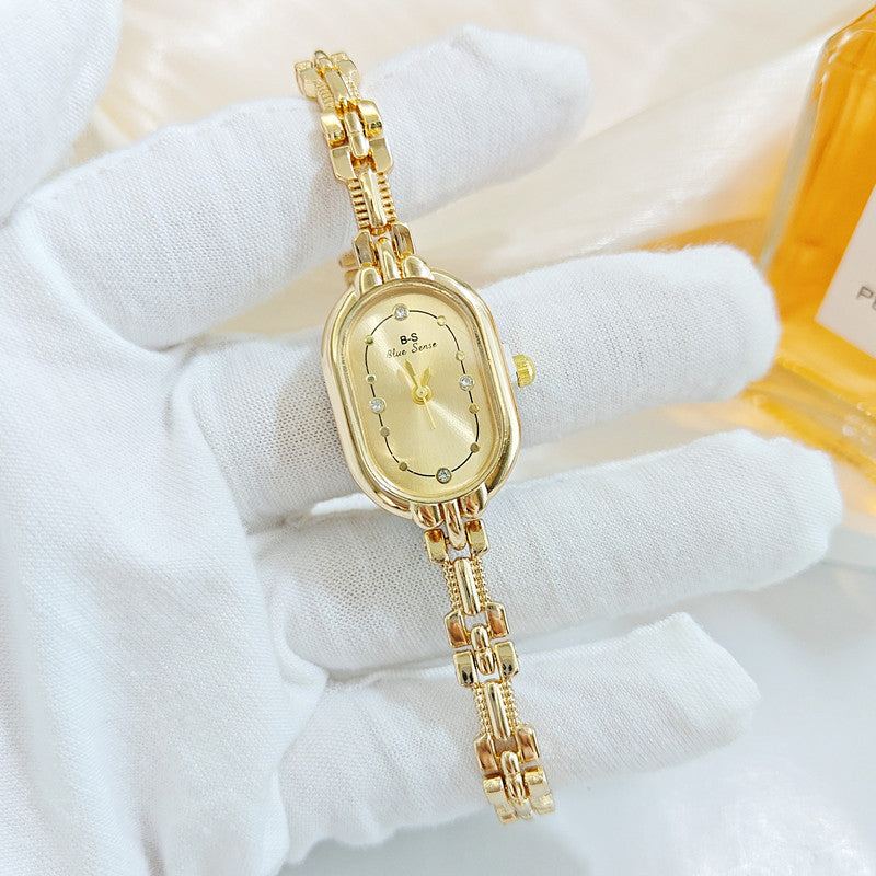 Retro Luxe Diamond-Encrusted Womens Watch