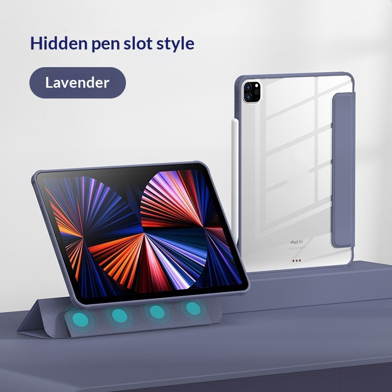 Transparent Magnetic Protective Case For IPad Pro With Pen Slot