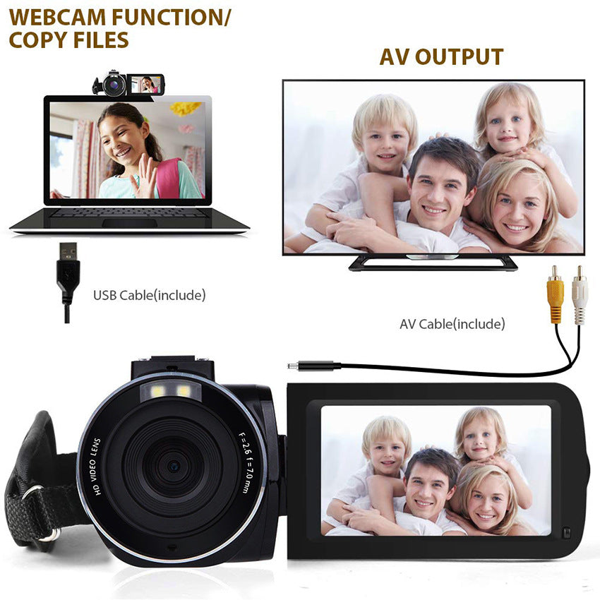 HD digital point and shoot camera showing front and back design