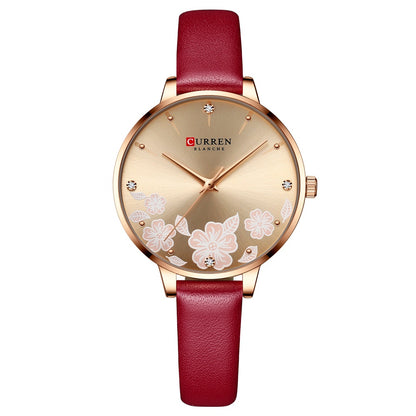 Women's Waterproof Casual Leather Small-Dial Watch