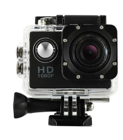 A7 action camera with memory card slot and USB charging