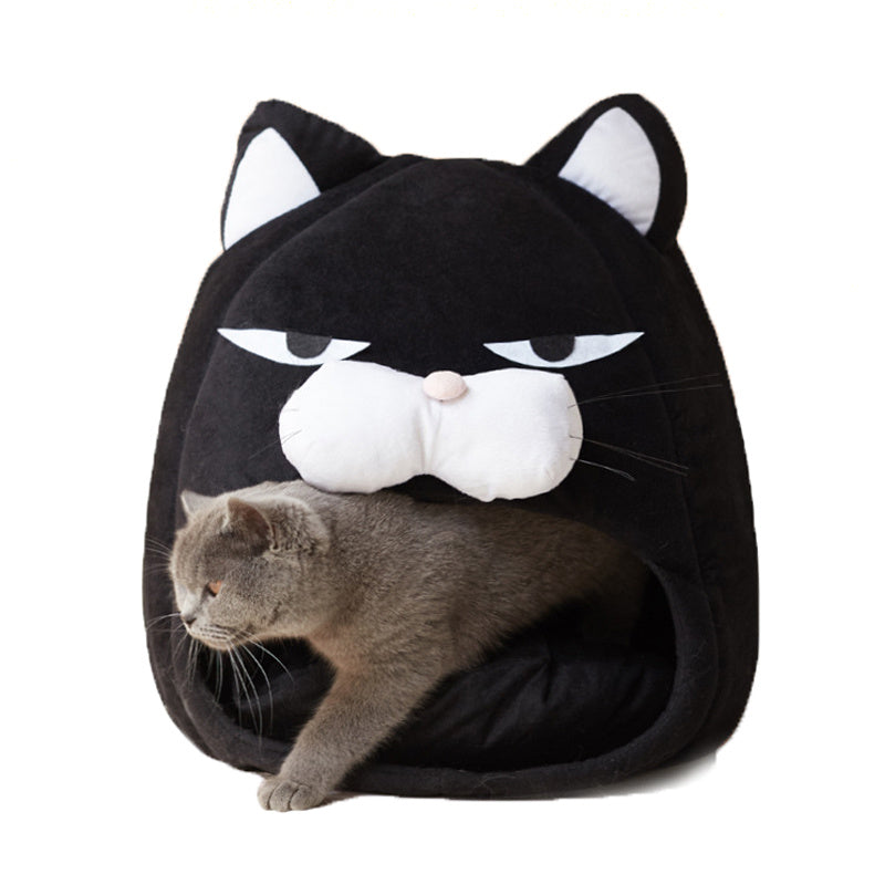 Cartoon Cat bed Fleece Lovely Cat House