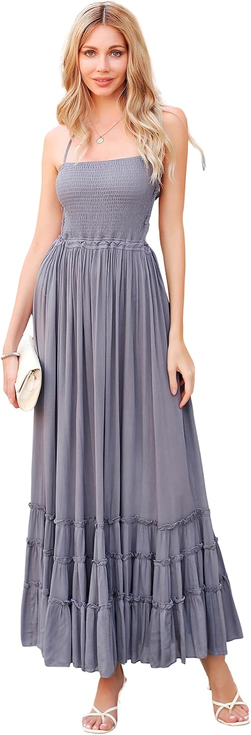 Boho backless summer maxi dress