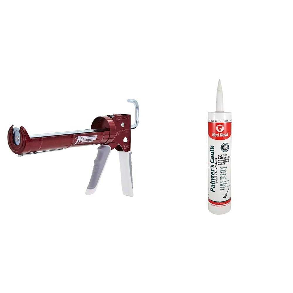 Drip-free caulking gun with smoother