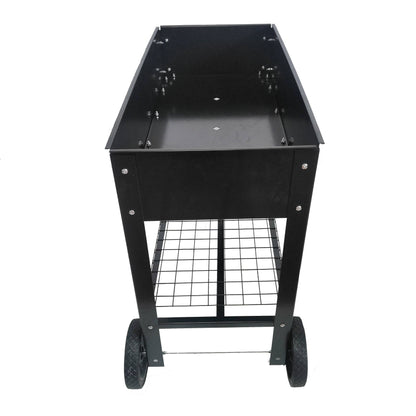 Mobile Metal Raised Garden Bed Cart With Legs For Outdoor House Patio