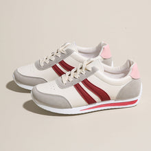 KayBee & Co Lace Up Contrast Round Toe Flats Sneakers