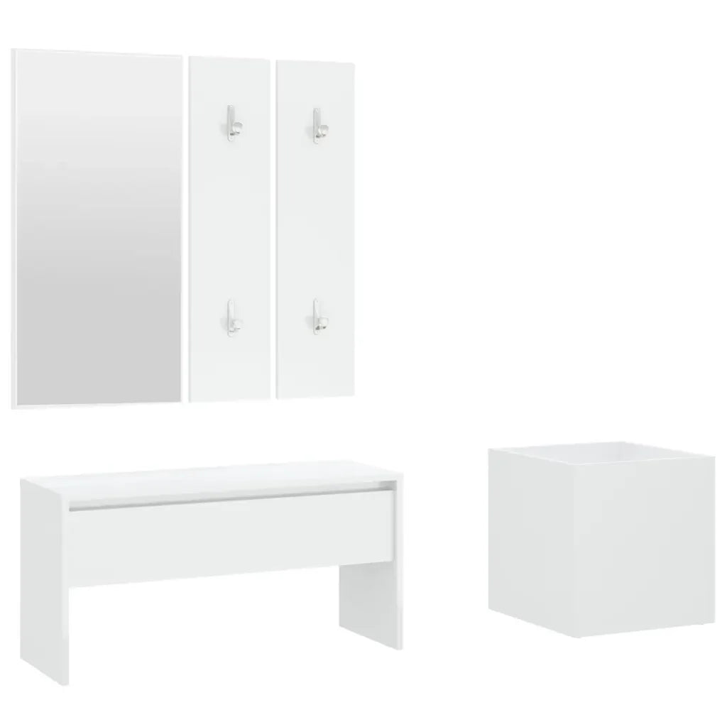 Hallway Furniture Set Smoked Oak Engineered Wood