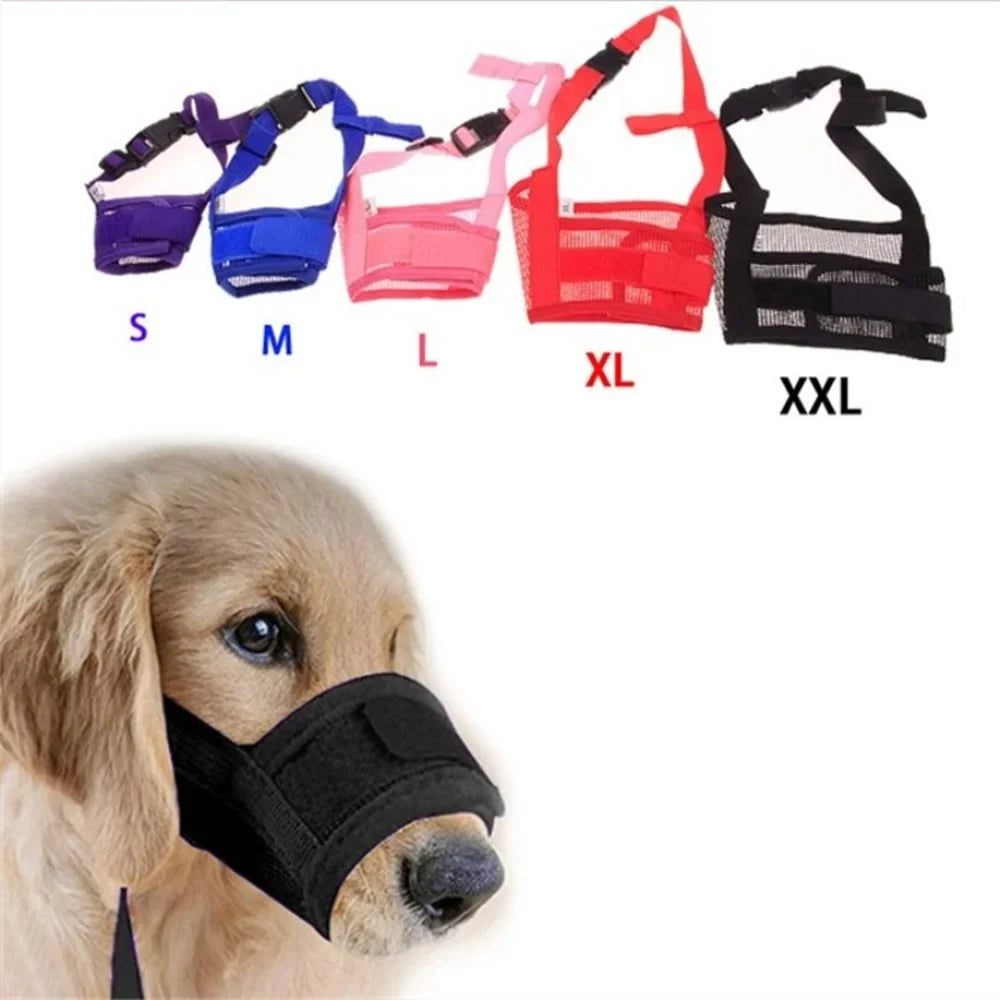 Adjustable anti barking dog muzzle for small and large dogs to prevent barking