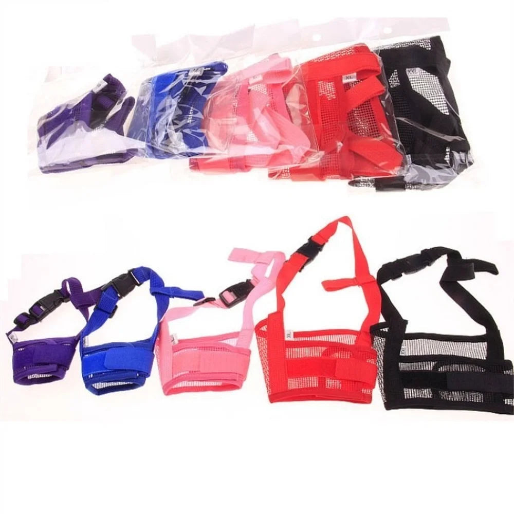 Adjustable anti barking dog muzzle for small and large dogs to prevent barking
