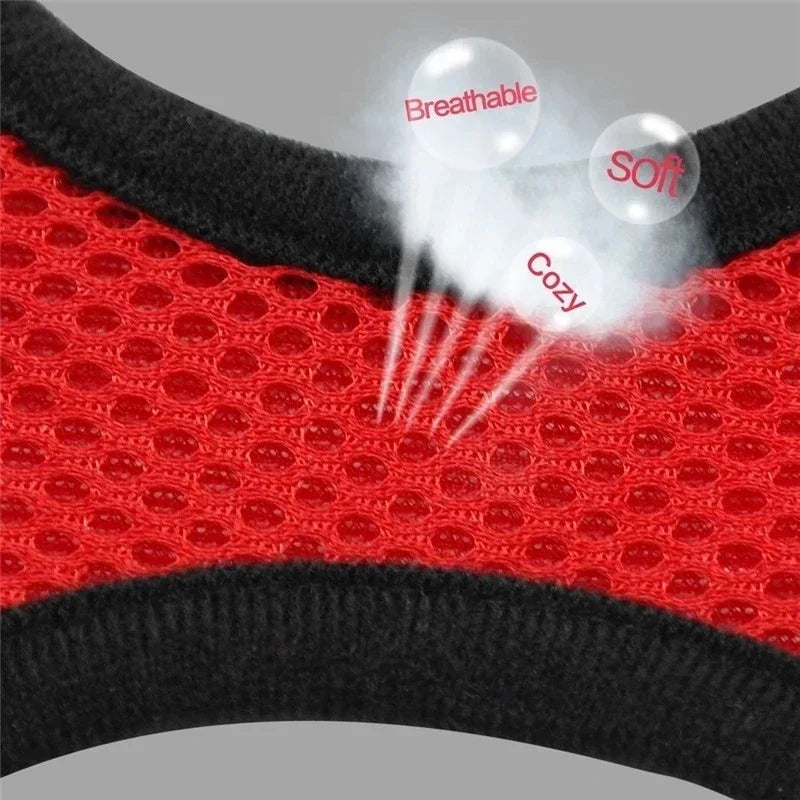 Adjustable cat harness for walking with soft secure vest design