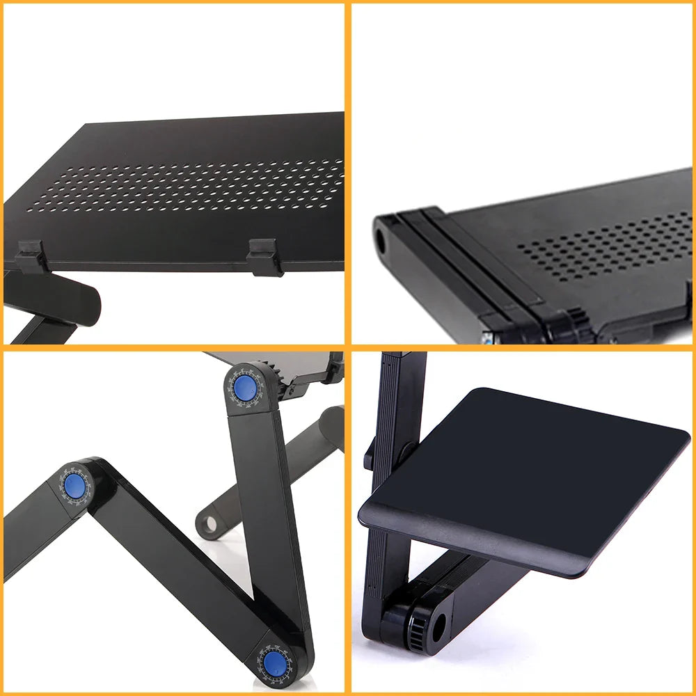Adjustable laptop desk stand for bed, couch, or office work comfort