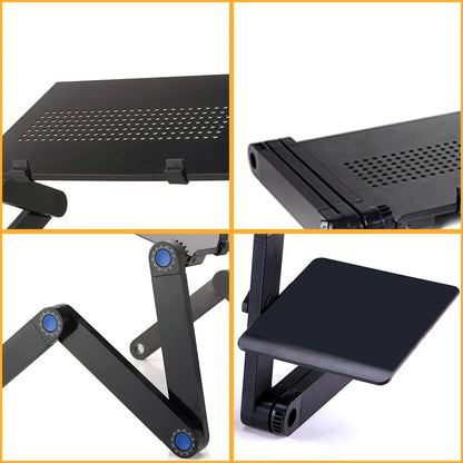 Adjustable laptop desk stand for bed, couch, or office work comfort