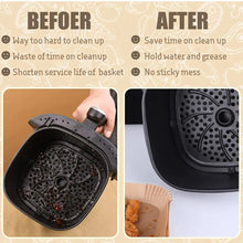 Air fryer disposable paper liners for non-stick and easy cleaning

