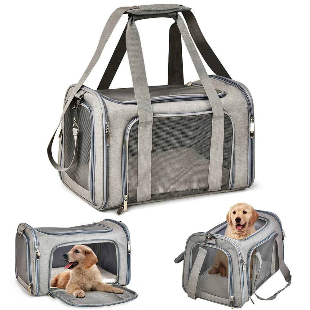Airline approved pet travel bag for small dogs and cats

