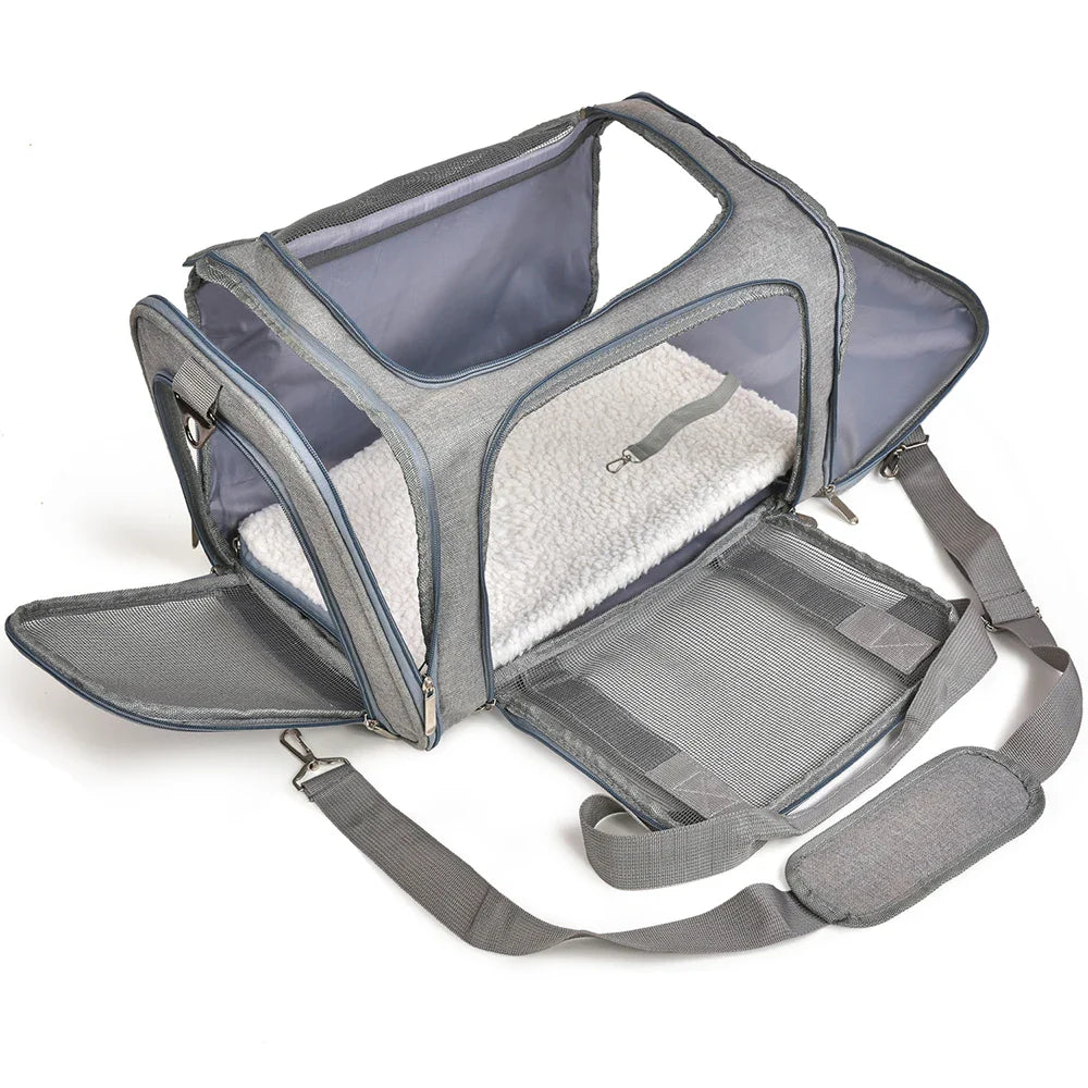 Airline approved pet travel bag for small dogs and cats

