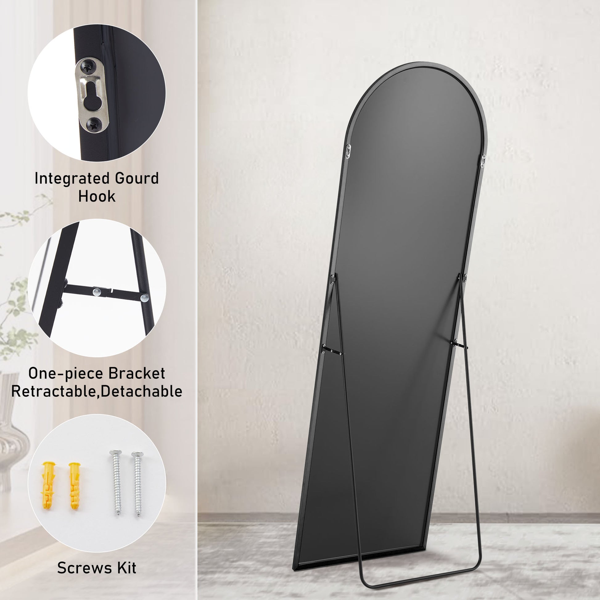 Full length floor mirror
