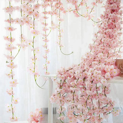 Artificial Sakura Flower Vine for Home and Wedding Decoration
