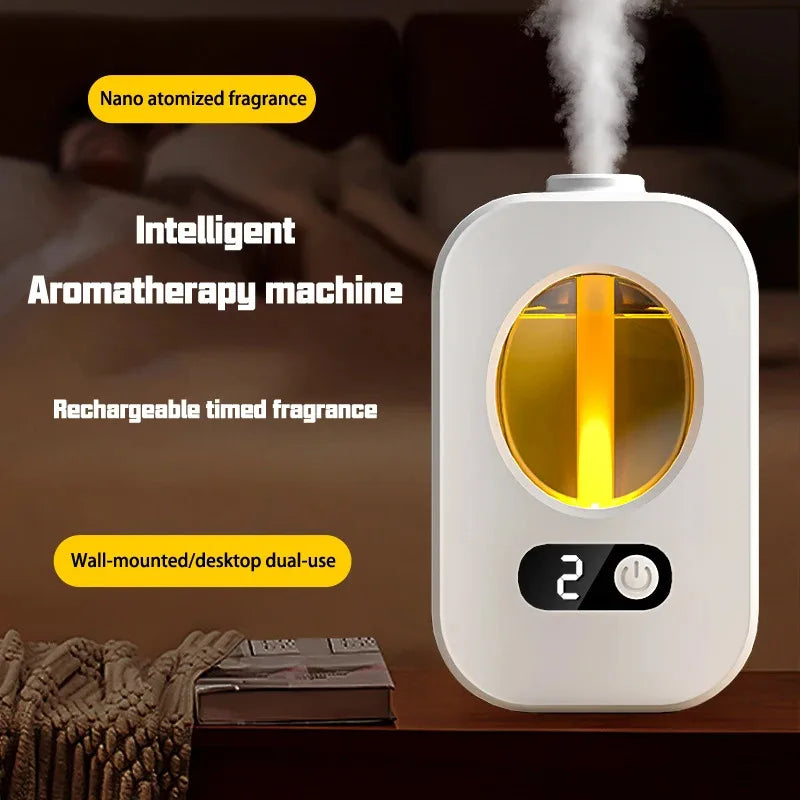 Automatic aromatherapy diffuser machine for bathroom and toilet air freshening