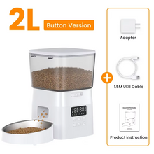 Automatic pet feeder and water dispenser for cats and dogs with smart dual bowl design

