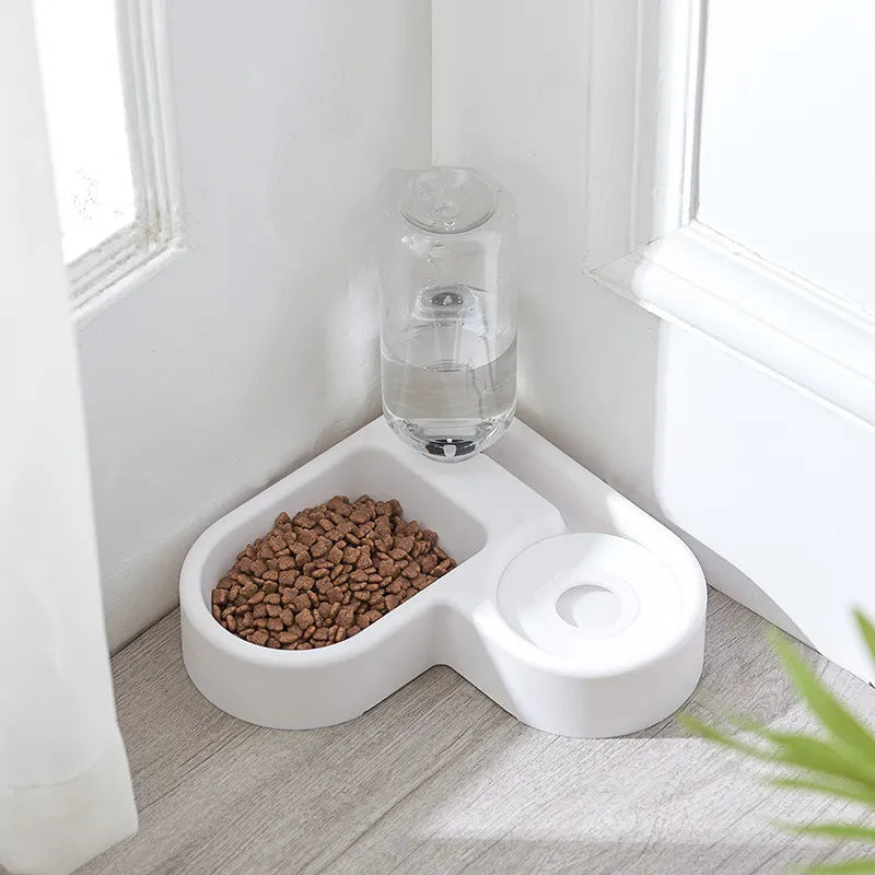 Automatic pet feeder and water dispenser for cats and dogs with smart feeding features