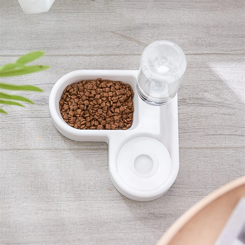 Automatic pet feeder and water dispenser for cats and dogs with smart feeding features