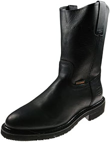 Black Pull Up Leather Boots - Genuine Leather for Comfort & Style