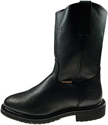 Black Pull Up Leather Boots - Genuine Leather for Comfort & Style