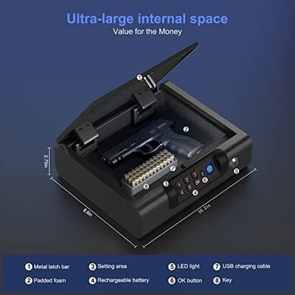Biometric Fingerprint Gun Safe – Secure Firearm Storage with Digital Lock