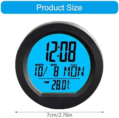 Baimoqi Car Digital Clock – Stylish & Easy-to-Install Dashboard Clock