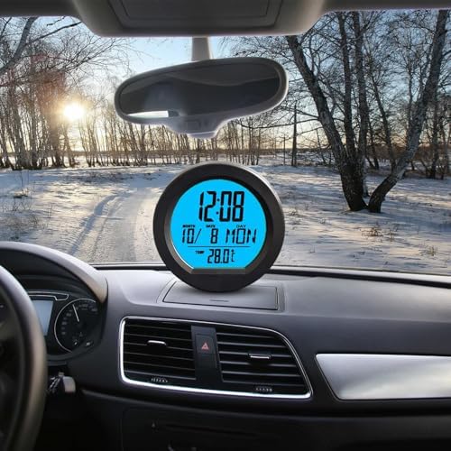 Baimoqi Car Digital Clock – Stylish & Easy-to-Install Dashboard Clock