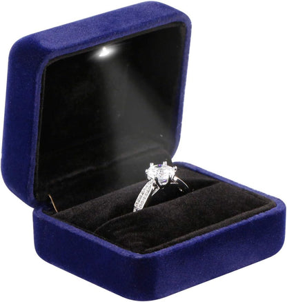 Big Size Metal Glossy LED Jewelry Gift Box
