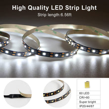 BT13 Battery Powered Strip Lights illuminating an under-cabinet kitchen area

