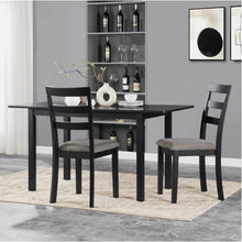 Black extendable dining table
