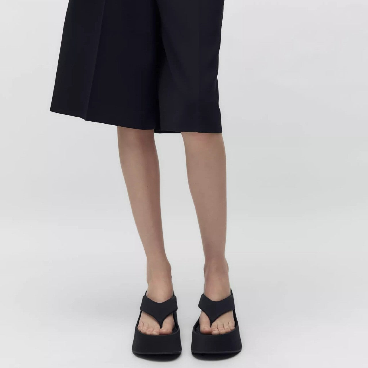 Black satin beach heels