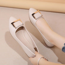 Block Heel Loafers Women