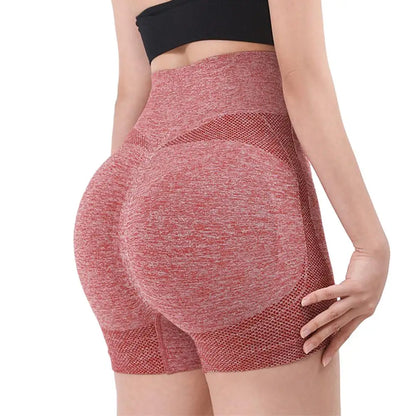 High-Waist Seamless Yoga Shorts – Sculpt & Lift Active Fit