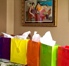 Bright Neon Colored Party Present Paper
