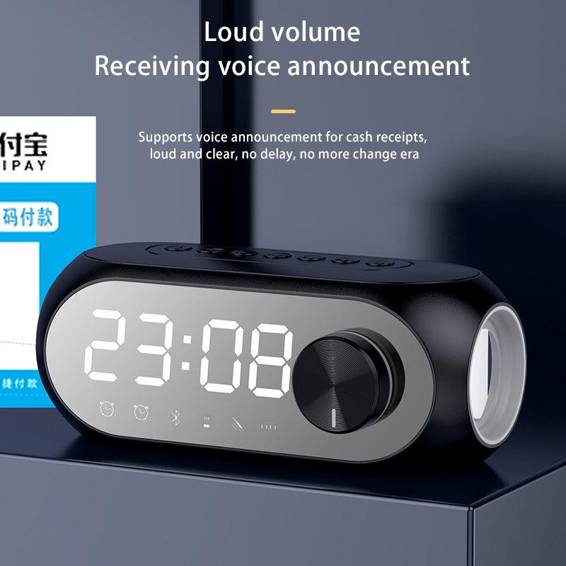 Wireless Bluetooth Speaker With Clock Alarm RGB Lights